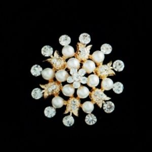 💗❤  Floral Brooch Pin,Pearls Crystal